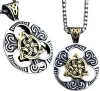 Colier barbatesc, otel chirurgical, viking, amuleta nordica