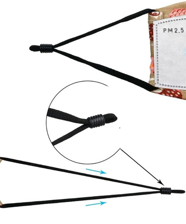 Mască roz din bumbac pentru copii