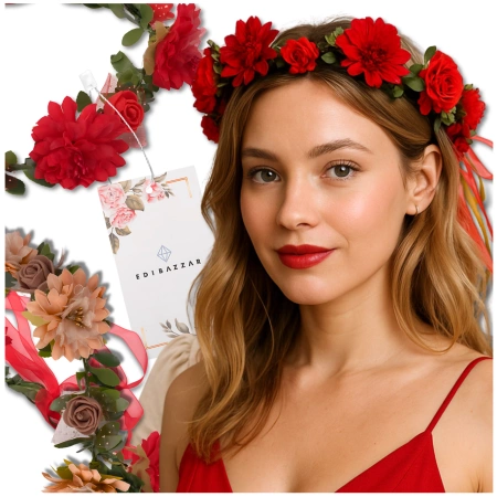 Coroana Rosie Bentita Flori Trandafiri Stil Boho