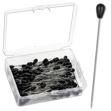 Ace și ace de croitorie cu cap în formă de lacrimă 55 mm, set de 50 de bucăți