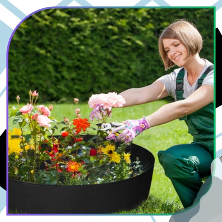 SAC mare de plantare ghiveci rotund 120 x 30 cm