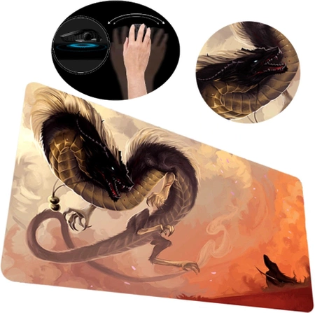 Mouse pad XXL colorat de birou, covoraș de joc dragon