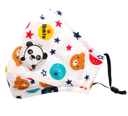 Mască de bumbac pentru copii cu modele de ursuleți