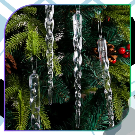 Globuri de Crăciun pandantiv țurțuri 12 buc decorațiuni 15 cm