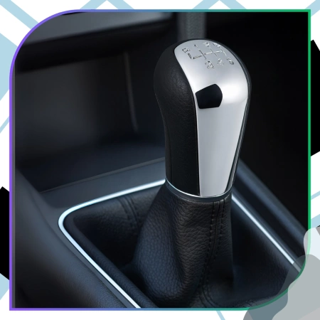 Buton schimbător de viteze Toyota Corolla Yaris Aygo Verso Avensis RAV4 Piele cromată