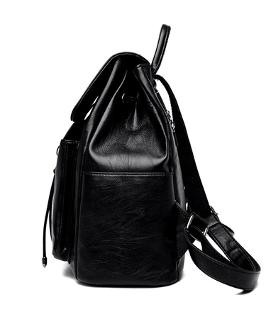 Rucsac elegant de dama, piele ecologica, negru