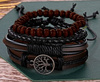 Set bratari piele, set PIELE PUNK