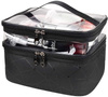 Geanta cosmetica suspendata, neagra, impermeabila, mare, transparenta