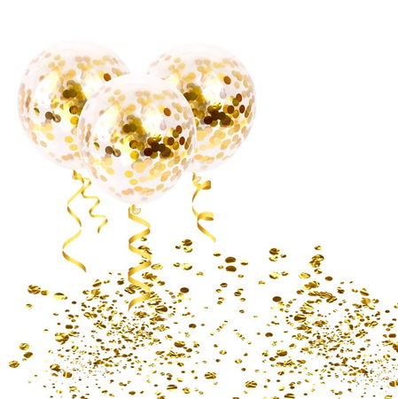 Un set pentru crearea unei ghirlande de 80 de bucăți de baloane confetti din aur negru