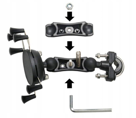 Suport telefon pentru motocicleta, model PRO, GRIP puternic