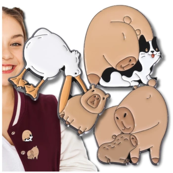 Ace de rever set 3 ace metalice decor capibara pentru haine pantofi