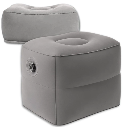 Pernă gri umflabilă confort pentru călătorie turistică