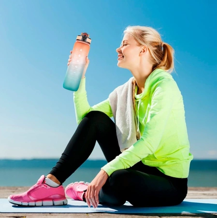 Sticlă 1l PC sport bea sticla de apă robust BPA GRATUIT