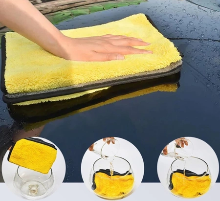 Set prosoape din 3 prosoape auto din microfibra pentru curatare si uscare