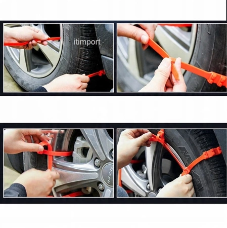 Lanțuri antiderapante pentru zăpadă set de 10 nailon