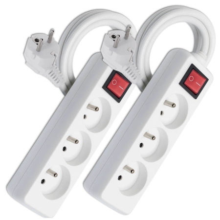 PRELUNGITOARE 3 prize SET 2 BUCĂȚI Prelungitor Grundig 1,5 m cu întrerupător