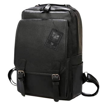 Rucsac din piele neagră pentru bagaj de mână pentru avion, cabină de afaceri USB