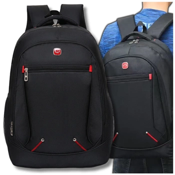 Rucsac sport pentru bărbați de culoare neagră, geantă mare pentru laptop, spațioasă