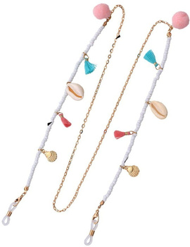 Lanț de ochelari elegant cu cochilie cu pompon