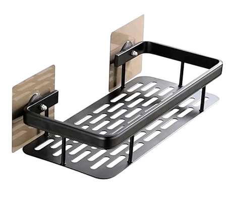Raft bucatarie baie 30 cm negru, agatat, set 2 buc