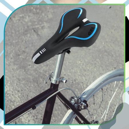 Scaun de șa de bicicletă confortabil, rezistent la apă, flexibil, care absoarbe șocurile