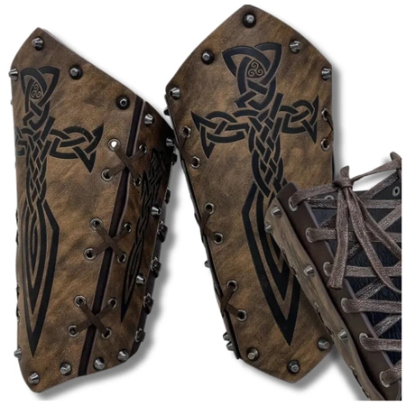 Bratara protectoare din piele. Bratara medievala 1 buc