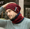Set de iarna izolat barbatesc cu palarie + cos tunel