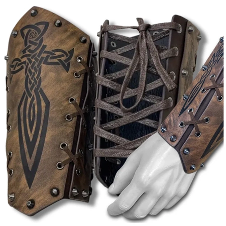 Bratara protectoare din piele. Bratara medievala 1 buc