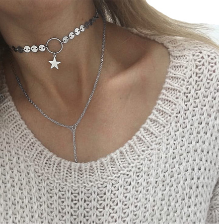 COLAR DELICAT CHOKER CU STEA