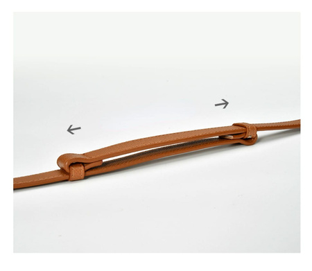 Curea de damă cu talie îngustă cu cataramă aurie, reglabilă