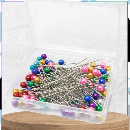 Set de 100 de ace de croitorie cu cap rotund 65mm colorate