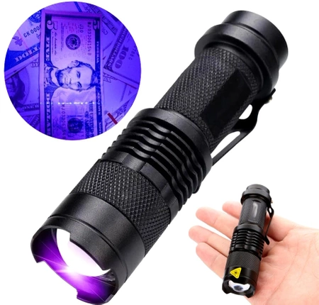 Mini detector UV detector lanternă din aluminiu rezistent la apă