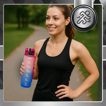 Sticla TRESSARI BPA Free 1000ml pentru alergat cu apa Tritan