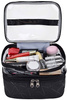 Geanta cosmetica suspendata, neagra, impermeabila, mare, transparenta