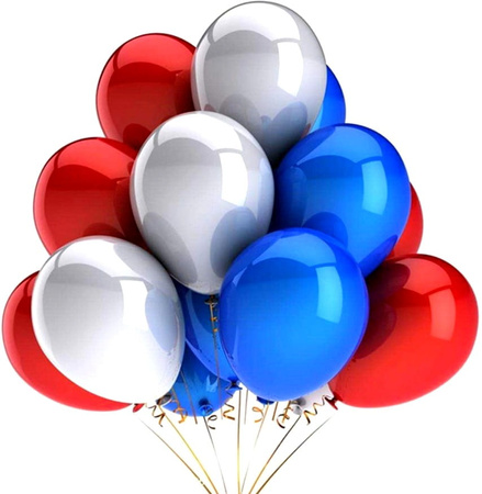 Set 50 de baloane, 3 culori, mix, ziua de nastere, nunta