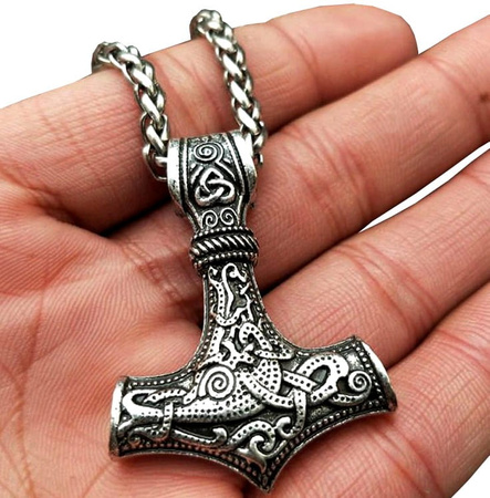 Colier cu ciocan pentru bărbați din argint THOR MJOLNIR CELTIC