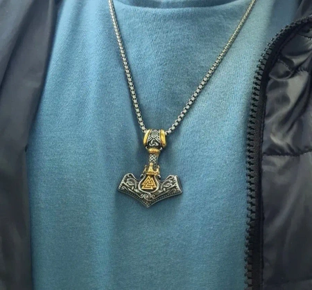 Colier bărbătesc Hammer of THOR MJOLNIR, oțel