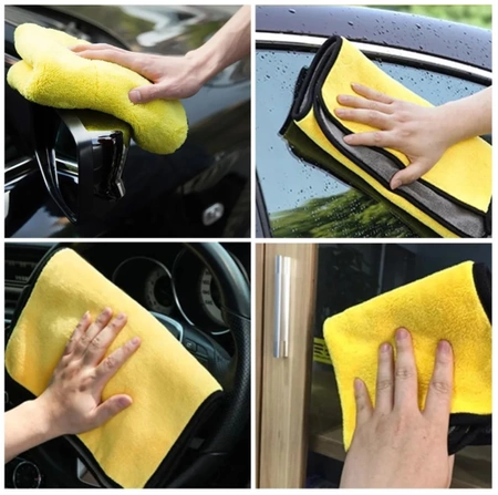 Set prosoape din 3 prosoape auto din microfibra pentru curatare si uscare