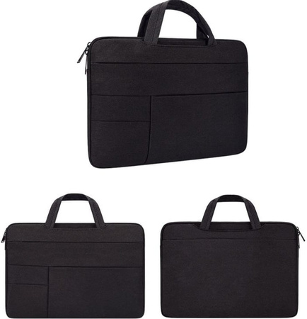 Geanta pentru laptop, neagra, spatioasa, husa 15.6