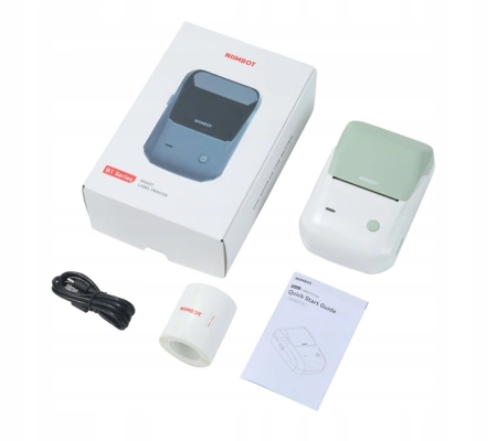 Autocolante pentru imprimantă termică Bluetooth NIIMBOT B1 Verde și alb Nou + rolă