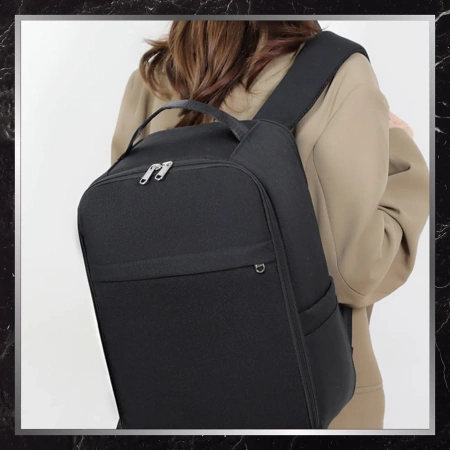 Rucsac negru pentru cabina de bagaje de mana de calatorie cu avionul BAD&BAGS rezistent la apa