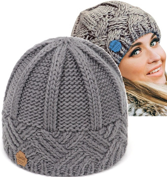 Pălărie de iarnă, izolată, împletită