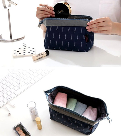 Organizator mic pentru cosmetice, geantă pentru cosmetice bleumarin