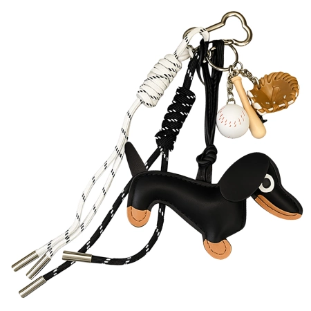 Breloc pentru chei de geantă, pandantiv cu inel de chei, set baseball, teckel