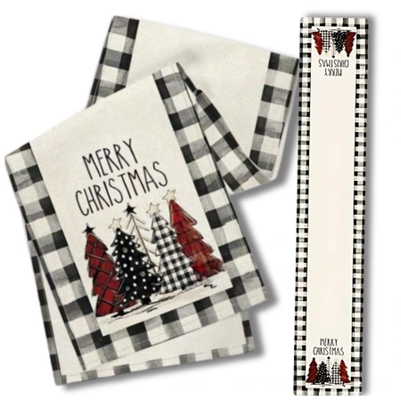 Față de masă albă pentru masa de Crăciun