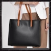 BAD&BAGS geantă de mână din piele pentru femei, cumpărător clasic din piele lăcuită neagră