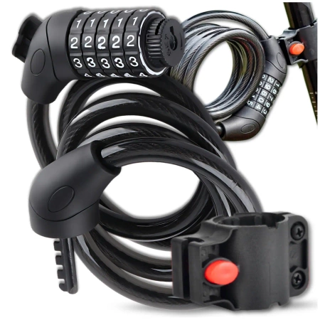 Lacăt pentru bicicletă cu cod PADLOCK protecție cablu