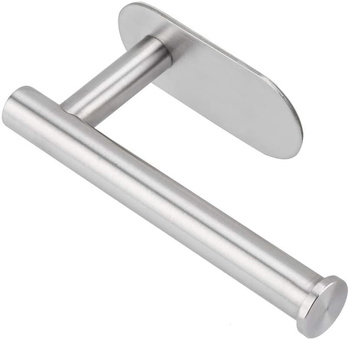 Suport de perete argintiu autoadeziv pentru hârtie igienică la mansardă