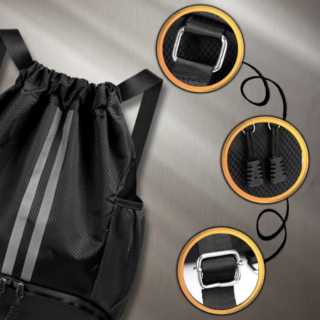 Rucsac negru sport pentru antrenament gimnastica