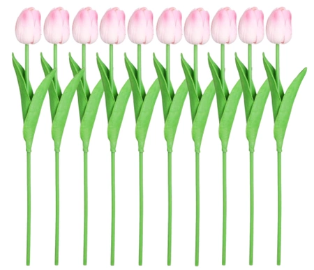 Buchet artificial de lalele roz 10pcs flori decorative